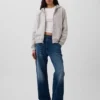 Vintagesoft Fermuarlı Kapüşonlu Sweatshirt