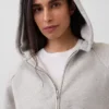Vintagesoft Fermuarlı Kapüşonlu Sweatshirt