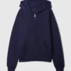 Vintagesoft Fermuarlı Kapüşonlu Sweatshirt