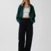 Vintagesoft Havlu Kumaş Oversized Kama Kesim Fermuarlı Kapüşonlu Sweatshirt
