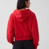 Vintagesoft Havlu Kumaş Oversized Kama Kesim Fermuarlı Kapüşonlu Sweatshirt