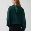 Vintagesoft Havlu Kumaş Oversized Kama Kesim Fermuarlı Kapüşonlu Sweatshirt