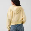 Vintagesoft Havlu Kumaş Oversized Kama Kesim Fermuarlı Kapüşonlu Sweatshirt