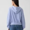 Vintagesoft Havlu Kumaş Oversized Kama Kesim Fermuarlı Kapüşonlu Sweatshirt