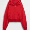 Vintagesoft Havlu Kumaş Oversized Kama Kesim Fermuarlı Kapüşonlu Sweatshirt