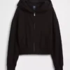 Vintagesoft Havlu Kumaş Oversized Kama Kesim Fermuarlı Kapüşonlu Sweatshirt
