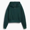 Vintagesoft Havlu Kumaş Oversized Kama Kesim Fermuarlı Kapüşonlu Sweatshirt