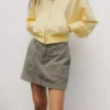 Vintagesoft Havlu Kumaş Oversized Kama Kesim Fermuarlı Kapüşonlu Sweatshirt