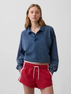 Vintagesoft Havlu Kumaş Oversized Polo Tişört