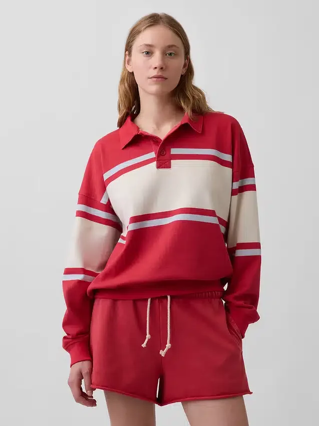 Vintagesoft Havlu Kumaş Oversized Polo Tişört