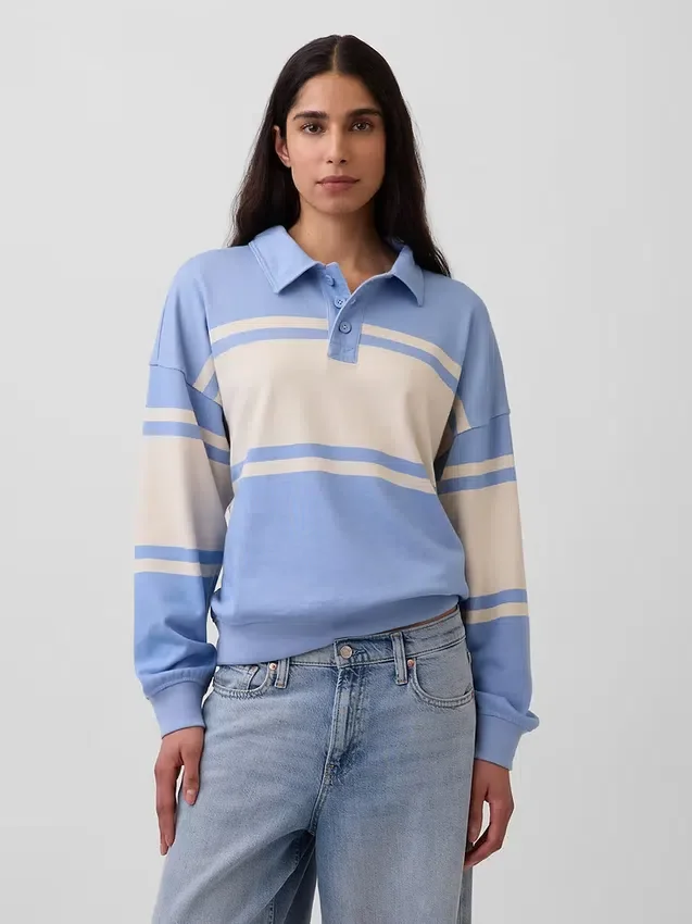 Vintagesoft Havlu Kumaş Oversized Polo Tişört