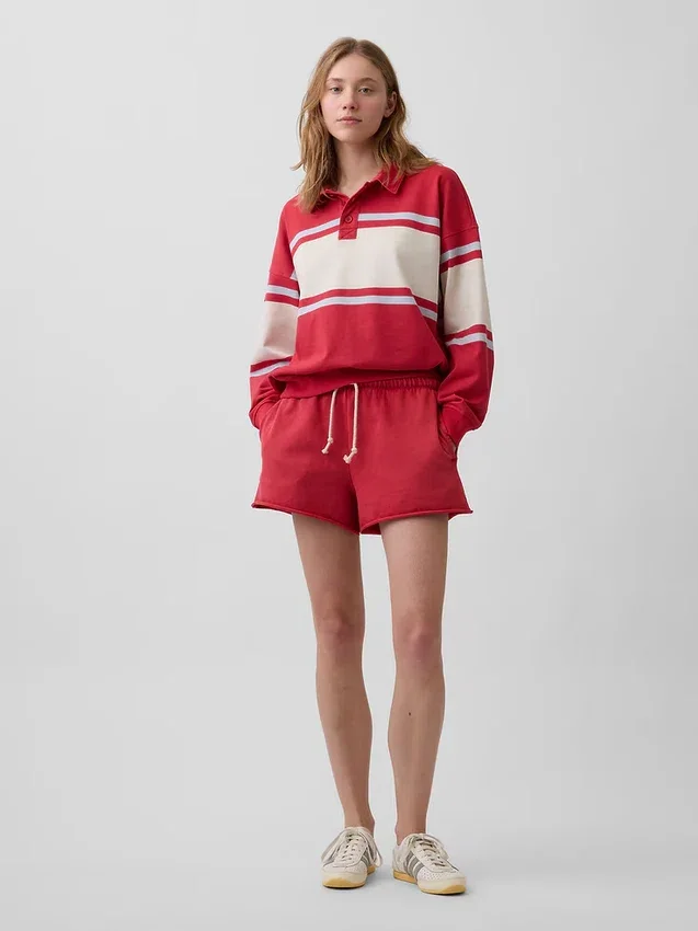 Vintagesoft Havlu Kumaş Oversized Polo Tişört