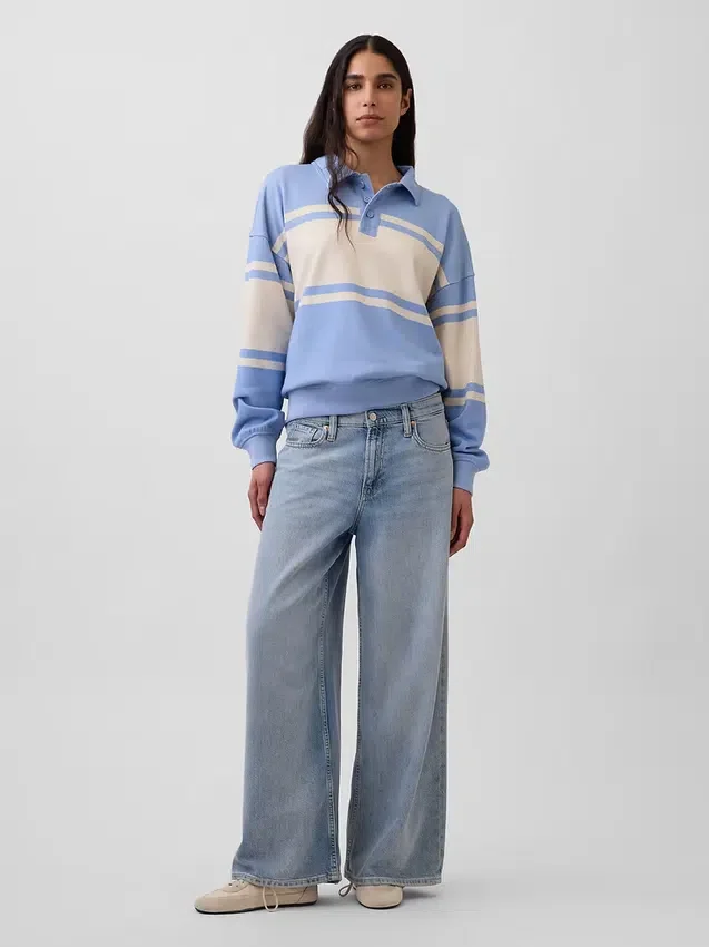 Vintagesoft Havlu Kumaş Oversized Polo Tişört