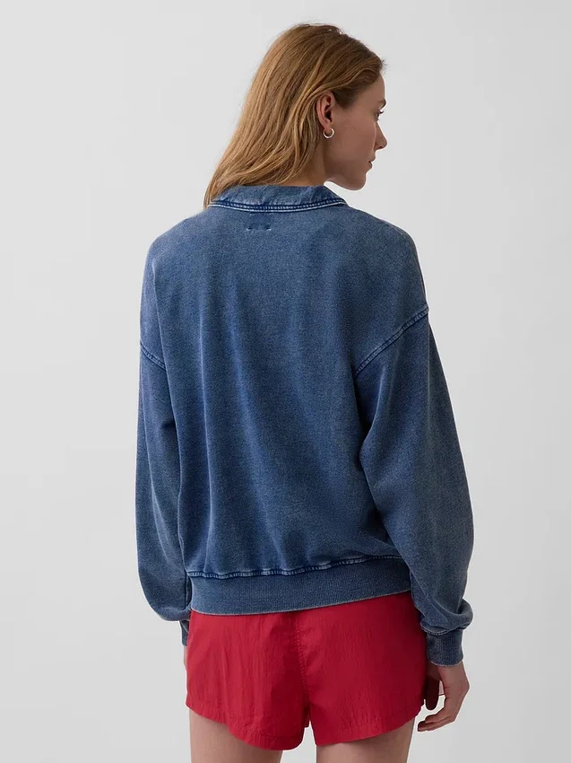 Vintagesoft Havlu Kumaş Oversized Polo Tişört