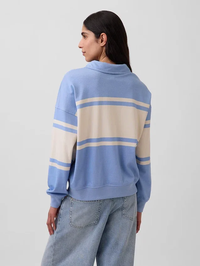 Vintagesoft Havlu Kumaş Oversized Polo Tişört