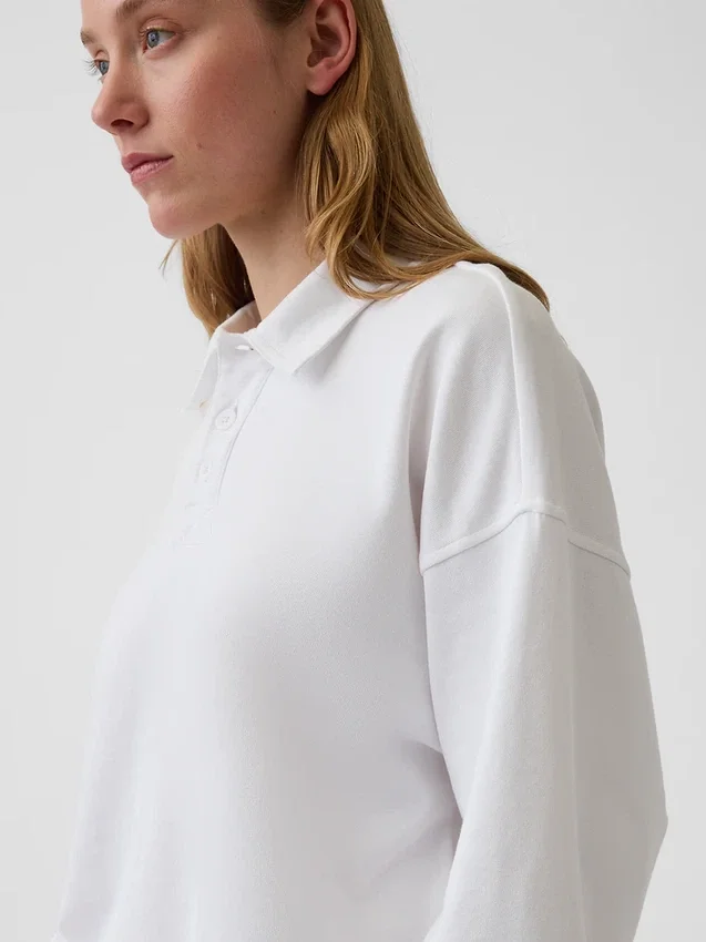 Vintagesoft Havlu Kumaş Oversized Polo Tişört