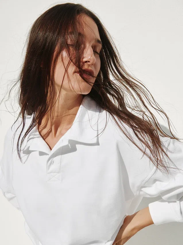 Vintagesoft Havlu Kumaş Oversized Polo Tişört