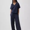 Vintagesoft Havlu Kumaş Oversized V Yaka Sweatshirt