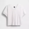 Vintagesoft Havlu Kumaş Oversized V Yaka Sweatshirt