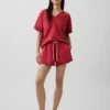 Vintagesoft Havlu Kumaş Oversized V Yaka Sweatshirt