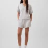 Vintagesoft Havlu Kumaş Oversized V Yaka Sweatshirt