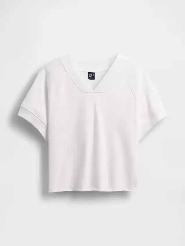 Vintagesoft Havlu Kumaş Oversized V Yaka Sweatshirt