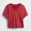 Vintagesoft Havlu Kumaş Oversized V Yaka Sweatshirt