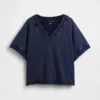 Vintagesoft Havlu Kumaş Oversized V Yaka Sweatshirt