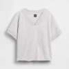 Vintagesoft Havlu Kumaş Oversized V Yaka Sweatshirt
