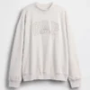 Vintagesoft Havlu Kumaş Oversized Yarım Yaka Logolu Sweatshirt