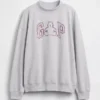Vintagesoft Havlu Kumaş Oversized Yarım Yaka Logolu Sweatshirt