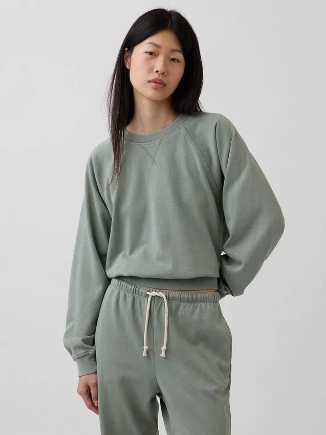 Vintagesoft Havlu Kumaş Raglan Sweatshirt