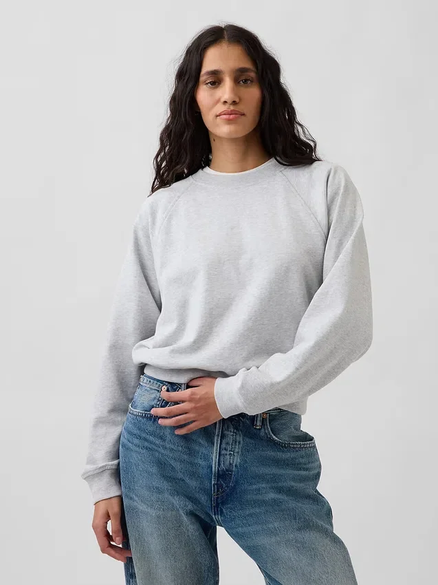 Vintagesoft Havlu Kumaş Raglan Sweatshirt