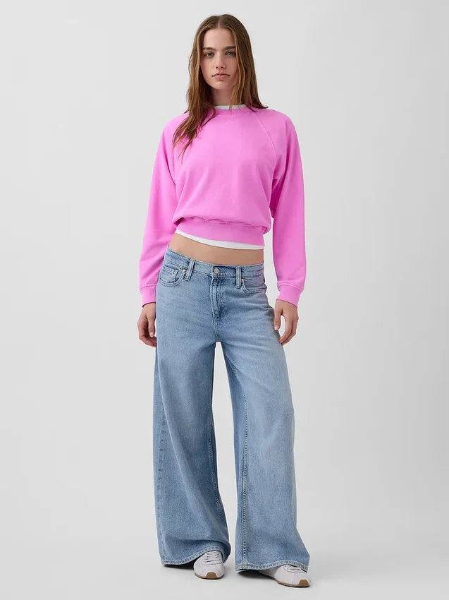 Vintagesoft Havlu Kumaş Raglan Sweatshirt