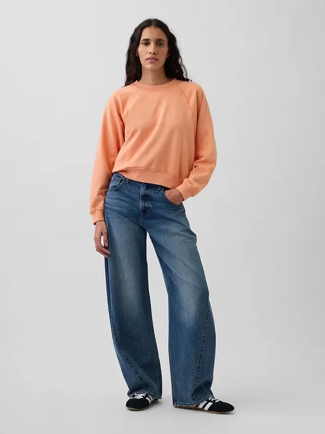 Vintagesoft Havlu Kumaş Raglan Sweatshirt