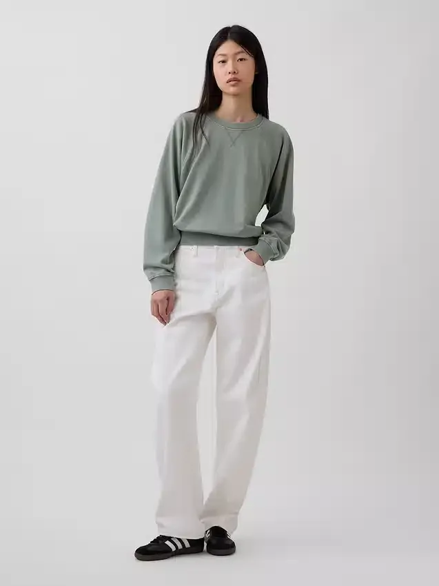 Vintagesoft Havlu Kumaş Raglan Sweatshirt