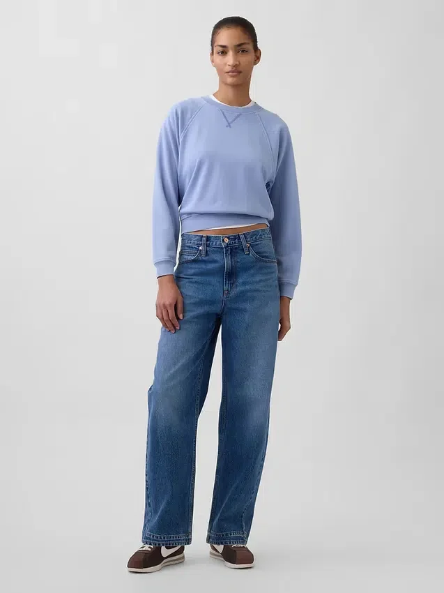 Vintagesoft Havlu Kumaş Raglan Sweatshirt