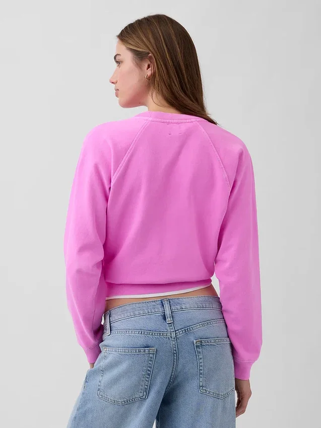 Vintagesoft Havlu Kumaş Raglan Sweatshirt