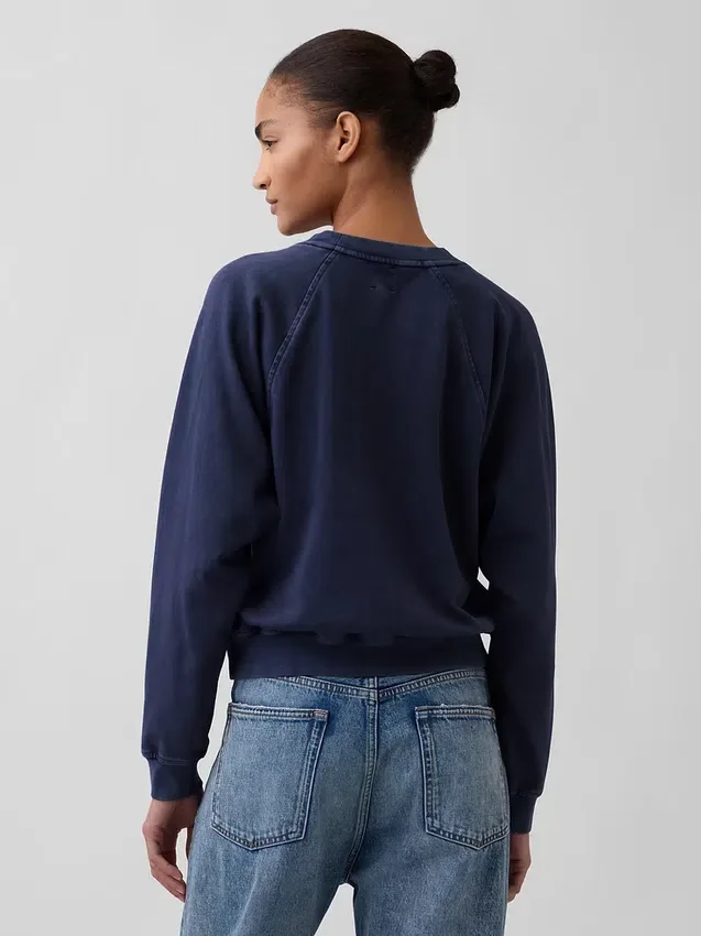 Vintagesoft Havlu Kumaş Raglan Sweatshirt