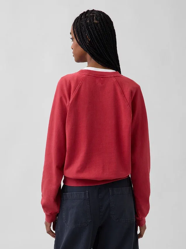 Vintagesoft Havlu Kumaş Raglan Sweatshirt
