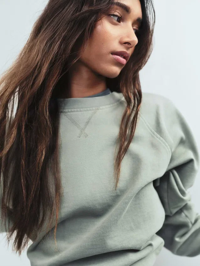 Vintagesoft Havlu Kumaş Raglan Sweatshirt