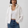 Vintagesoft Kama Kesim Fermuarlı Kapüşonlu Sweatshirt