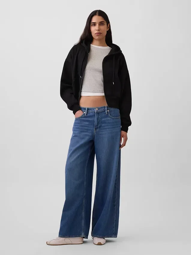 Vintagesoft Kama Kesim Fermuarlı Kapüşonlu Sweatshirt