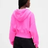 Vintagesoft Kama Kesim Fermuarlı Kapüşonlu Sweatshirt