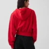 Vintagesoft Kama Kesim Fermuarlı Kapüşonlu Sweatshirt