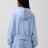Vintagesoft Kama Kesim Fermuarlı Kapüşonlu Sweatshirt