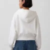 Vintagesoft Kama Kesim Fermuarlı Kapüşonlu Sweatshirt