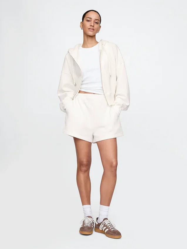 Vintagesoft Kama Kesim Fermuarlı Kapüşonlu Sweatshirt
