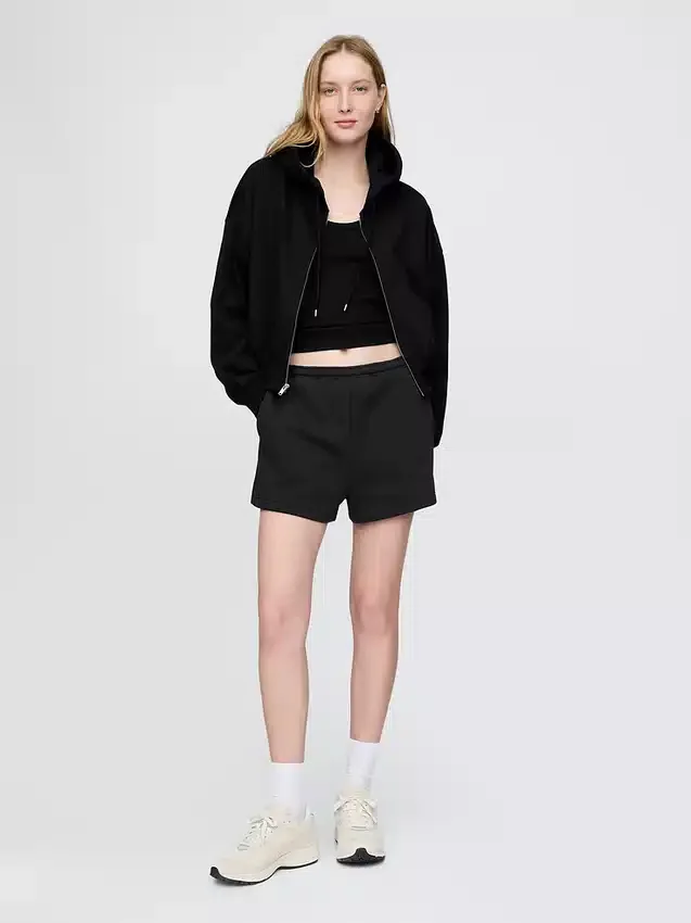 Vintagesoft Kama Kesim Fermuarlı Kapüşonlu Sweatshirt