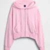 Vintagesoft Kama Kesim Fermuarlı Kapüşonlu Sweatshirt
